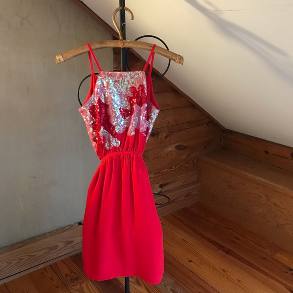 Chelsea & Violet Red Sequin Sheath Dress, GUC, S - Picture 2 of 14